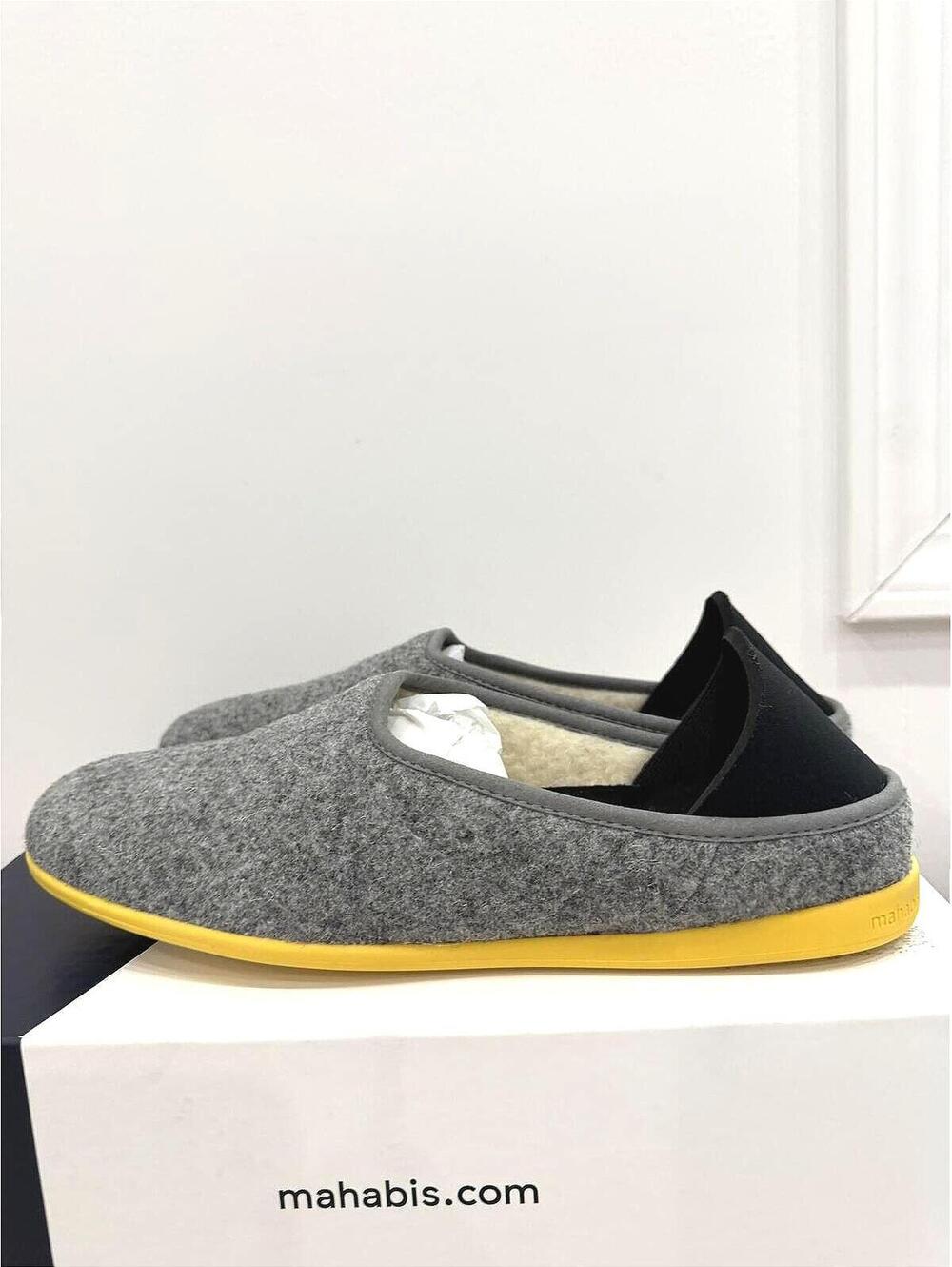 mahabis Classic Larvik Light Grey/Skane Yellow Slippers EU 43